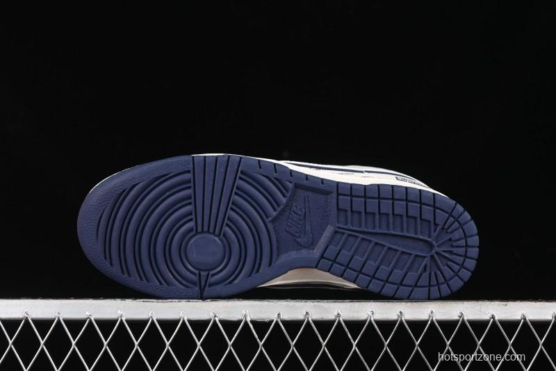 Nike SB Dunk Low Supreme Collaboration - Off-White Double Swoosh Anniversary Custom Low-Top Casual Sneakers - XX2025-288