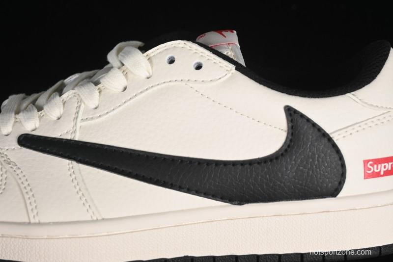 Nike Travis Scott x Fragment Design x Air Jordan 1 Low OG SP AJ1 Supreme Collaboration - LJ5188-023