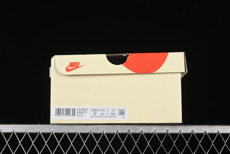 Nike Travis Scott x Fragment Design x Air Jordan 1 Low OG SP AJ1 Retro Sneakers - SJ2068-117