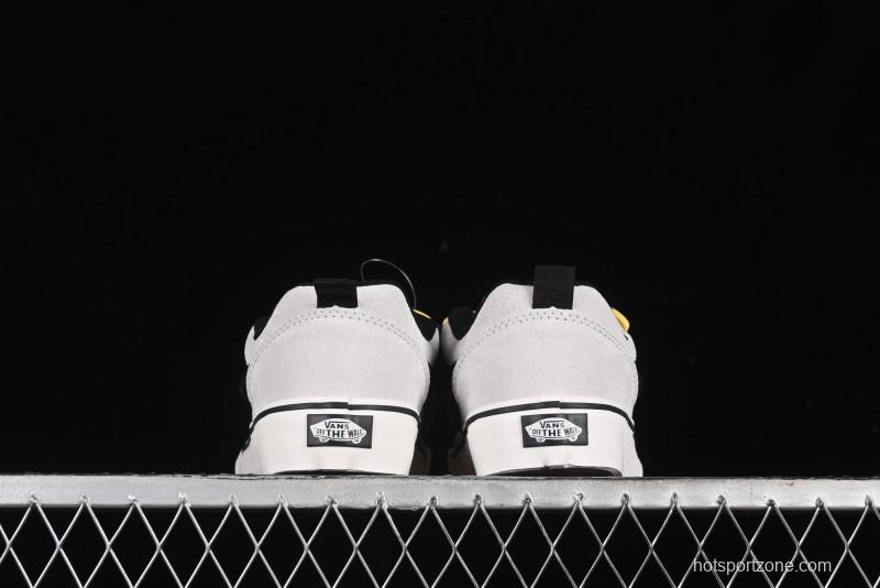 Vans Knu Skool Low Top Retro Casual Vulcanized Sneakers in Grey Black - VN000CZUVA3