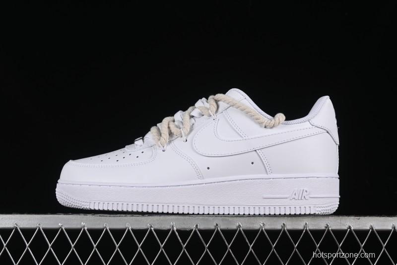 Nike Air Force 1 '07 Low White Deconstructed Casual Sneakers - CW2288-046