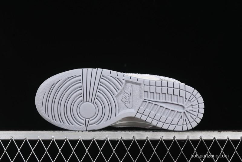 Nike SB Dunk Low LV Collaboration - Purple Denim with White and Purple Swoosh Anniversary High-End Custom Low-Top Casual Sneakers - DJ2024-010