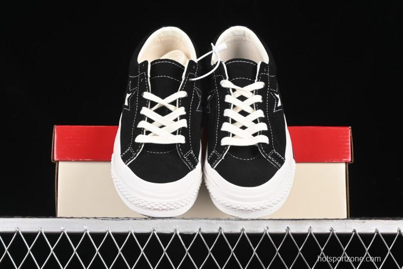 Converse One Star J Vtg Suede Low-Top Casual Sneakers in Retro Black and White - M.C3
