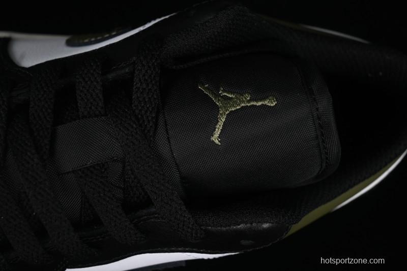 Nike Air Jordan 1 Low "Medium Olive" Casual Sneakers - 553558-092