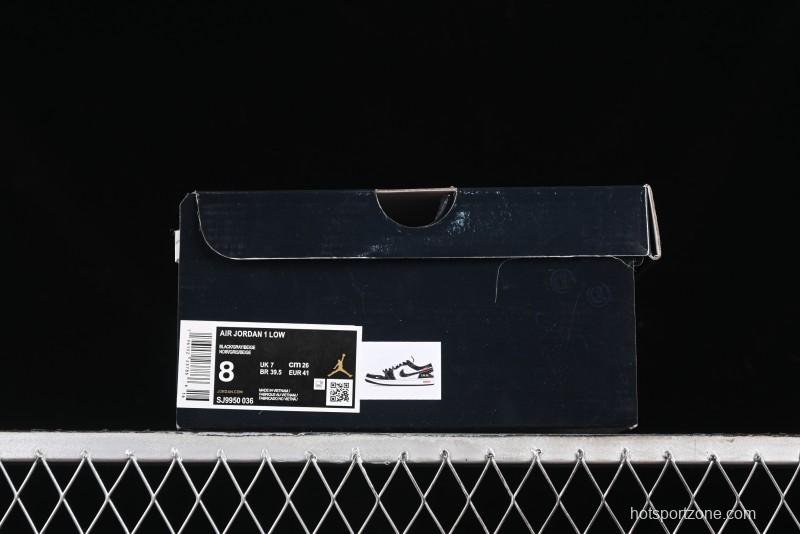 Nike Air Jordan 1 Low AJ1 Dior Collaboration - White Black Red Label Retro Basketball Shoes - SJ9950-036