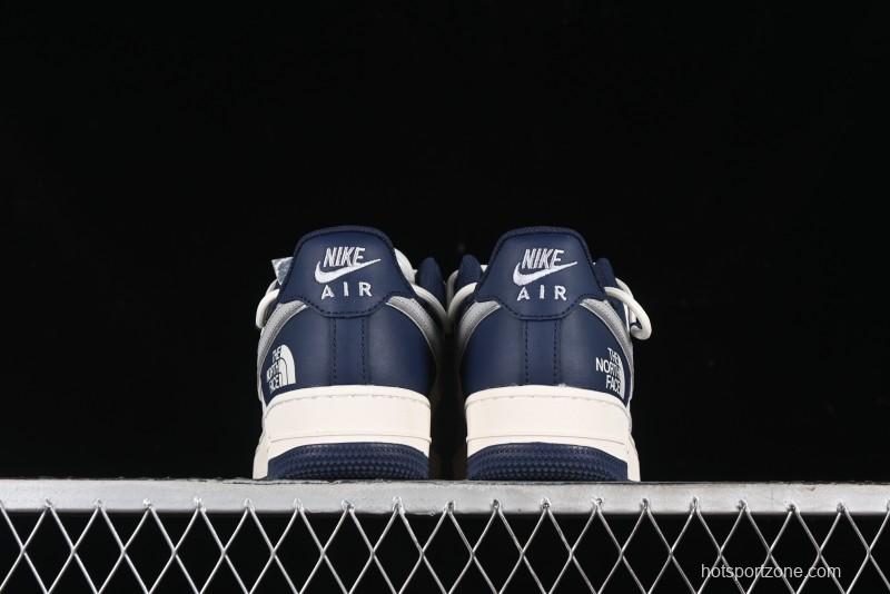 Nike Air Force 1 '07 Low The North Face Collaboration - Grey Blue Drawstring Low-Top Casual Sneakers - SJ1198-700