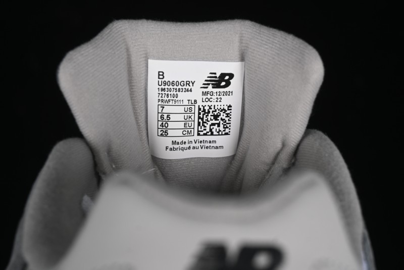 New Balance 9060 Retro Casual Running Sneakers with ABZORB Cushioning Technology - U9060GRY