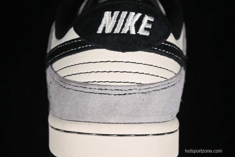 Nike SB Dunk Low KAWS Series - Grey White Black Swoosh Anniversary High-End Custom Low-Top Casual Skate Shoes - MM1089-015