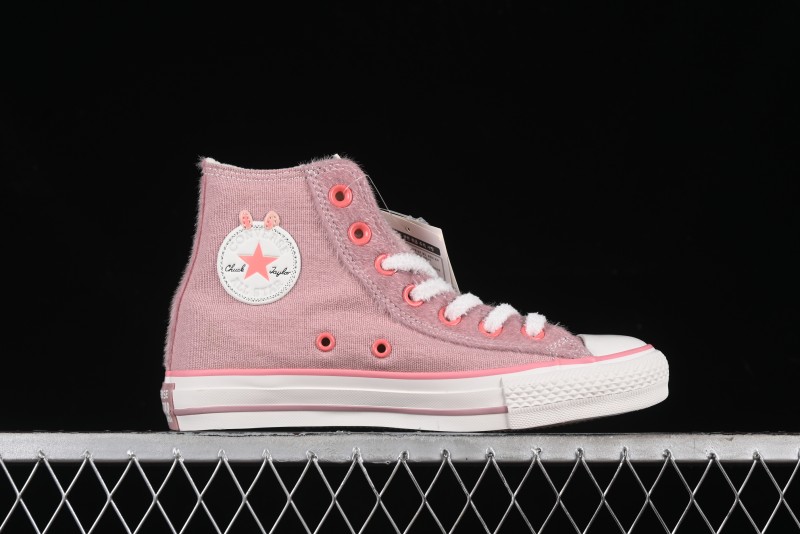 Converse Zoo Happy Pets Series High-Top Casual Sneakers with Plush Lining for Autumn Winter - A12769C