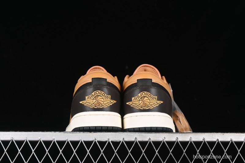 Nike Air Jordan 1 Low Flax/Baroque Brown Casual Basketball Shoes - HQ3603-201