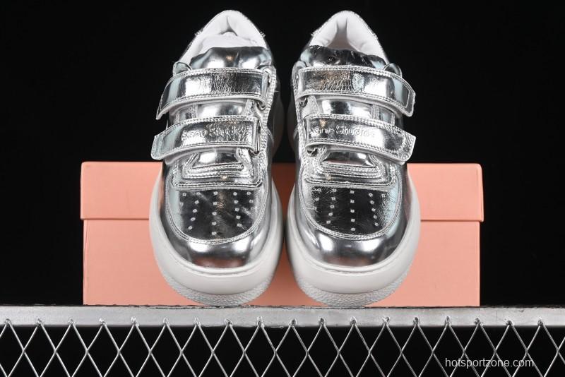 Acne Studios Retro Velcro Women's Casual Shoes Silver - G.E5