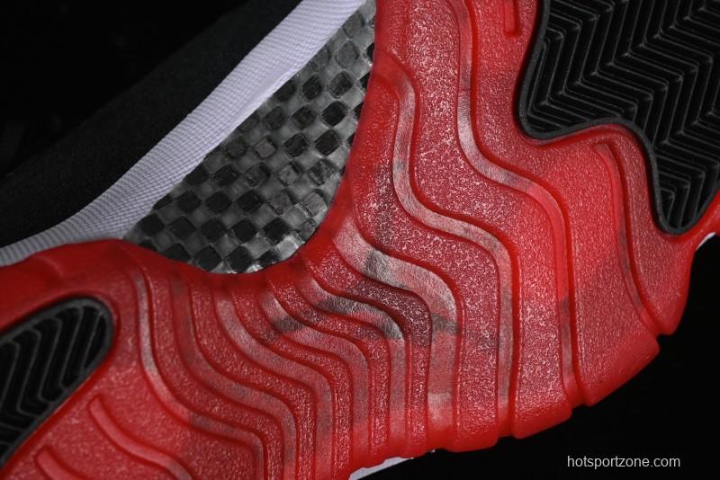 Nike Air Jordan 11 Retro "Bred Velvet" Basketball Shoes with Velvet Overlay - DB5457-061