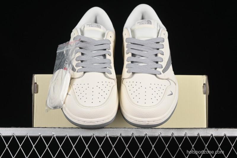 Nike Travis Scott x Fragment Design x Air Jordan 1 Low OG SP AJ1 Supreme North Face Collaboration - DIY1688-001