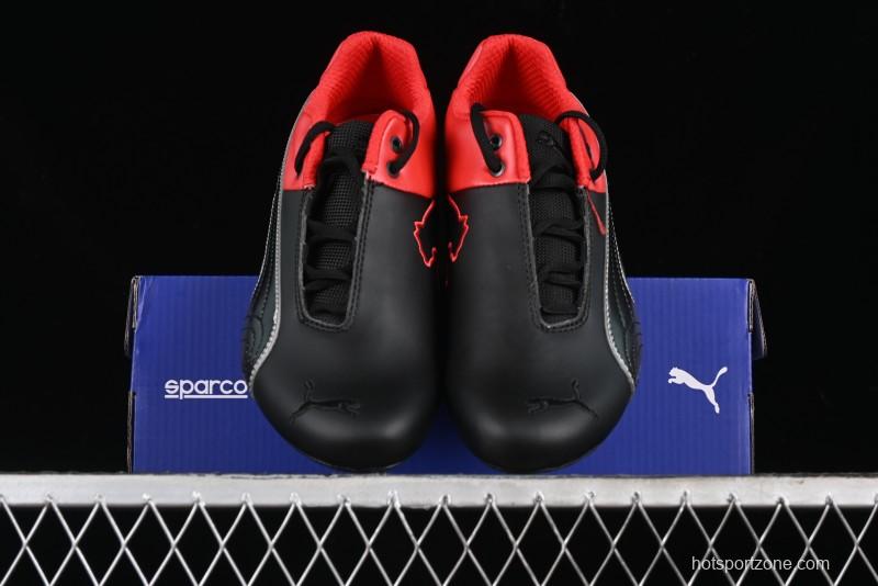 Puma Sparco Future Round Toe Lace-Up Low-Top Lifestyle Casual Shoes in Leather and Fabric - 307889-03