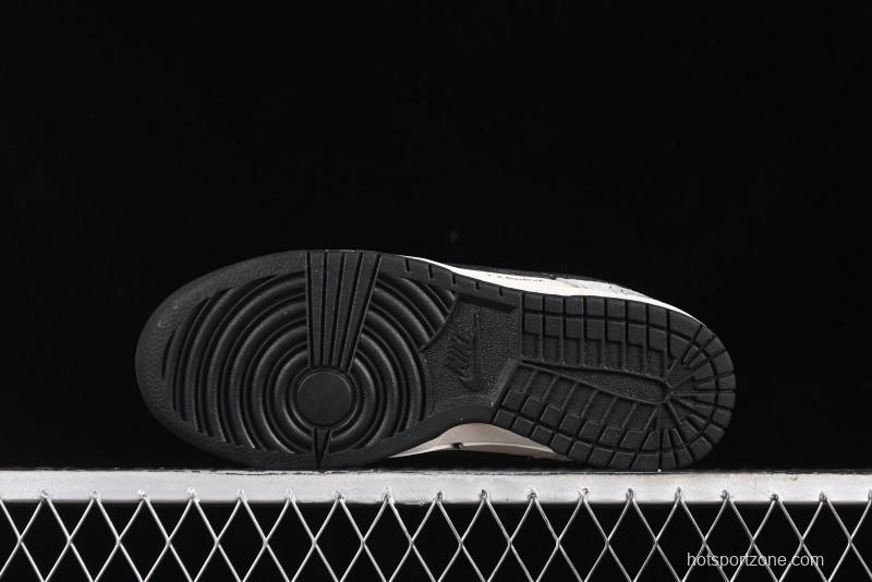 Nike SB Dunk Low KAWS Series - Grey White Black Swoosh Anniversary High-End Custom Low-Top Casual Skate Shoes - MM1089-015