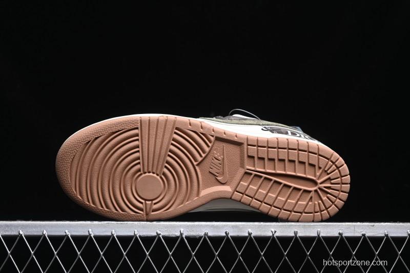 Nike SB Dunk Low Dior Collaboration - Chestnut Anniversary High-End Custom Low-Top Casual Sneakers - XS1086-007