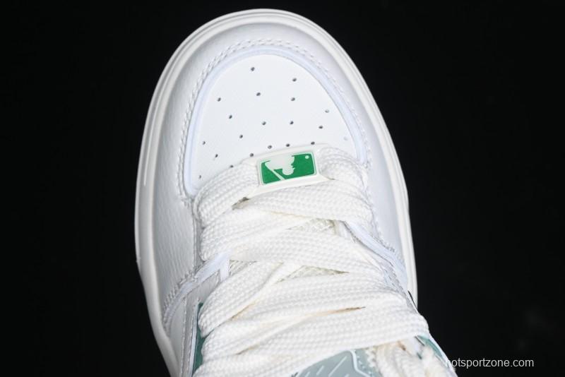 New York Yankees MLB Chunky Liner Wide Saffiano Platform Casual Sneakers - 3ASXCWN4N07MTM