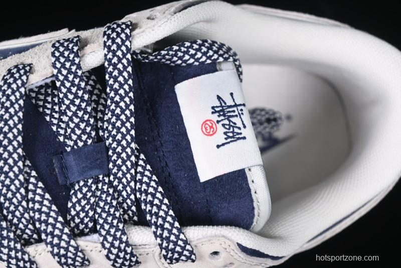 Nike SB Dunk Low Stussy Collaboration - Light Blue Pig Anniversary High-End Custom Low-Top Casual Skate Shoes - XX2025-528