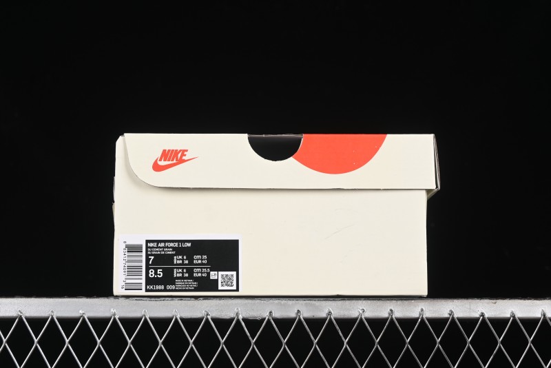 Nike Air Force 1 '07 Low Supreme Casual Sneakers in White-Blue Shadow - KK1988-009