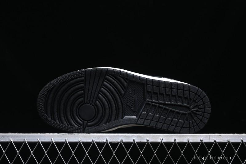 Nike Air Jordan 1 Low AJ1 The North Face Collaboration - Custom Premium Pigskin Dark Green Retro Basketball Shoes - DM9188-004