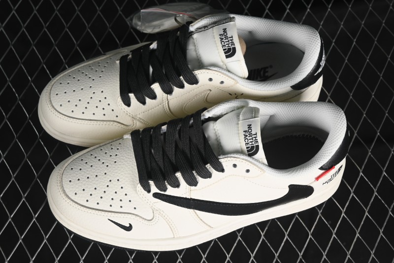 Nike Travis Scott x Fragment Design x Air Jordan 1 Low OG SP AJ1 Supreme North Face Collaboration - DIY1688-004