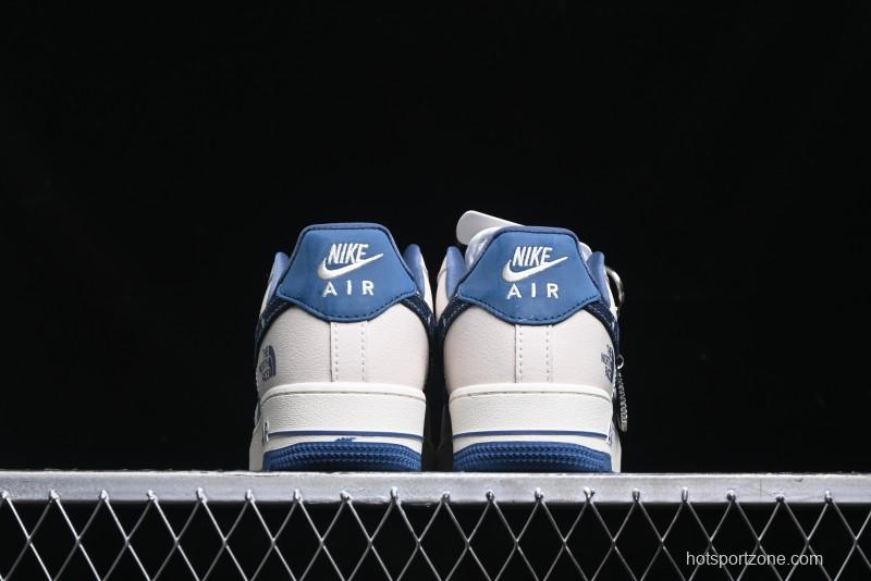 Nike Air Force 1 '07 Low The North Face Collaboration - Blue Floral Swoosh Casual Sneakers - KK1988-021