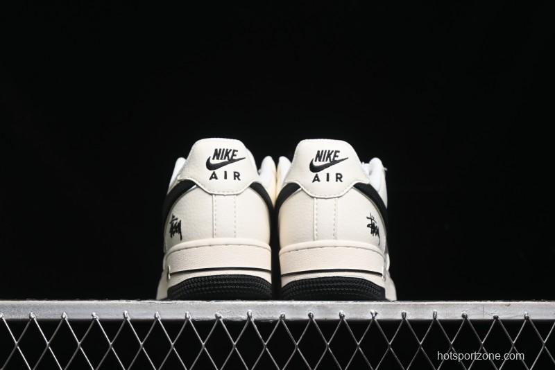 Nike Air Force 1 '07 Low Stussy Collaboration - Black Sail Metallic Silver - XZ3328-506