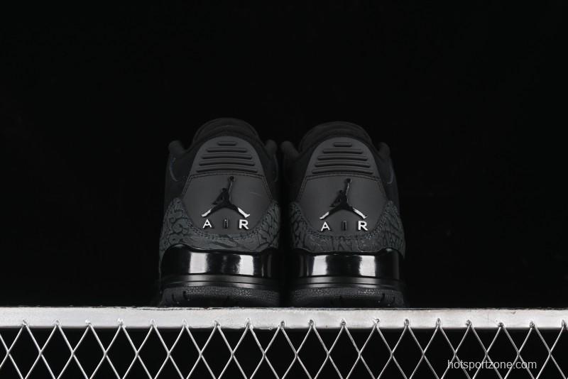 Nike Air Jordan 3 Retro Basketball Shoes in Midnight Black - CT8532-001