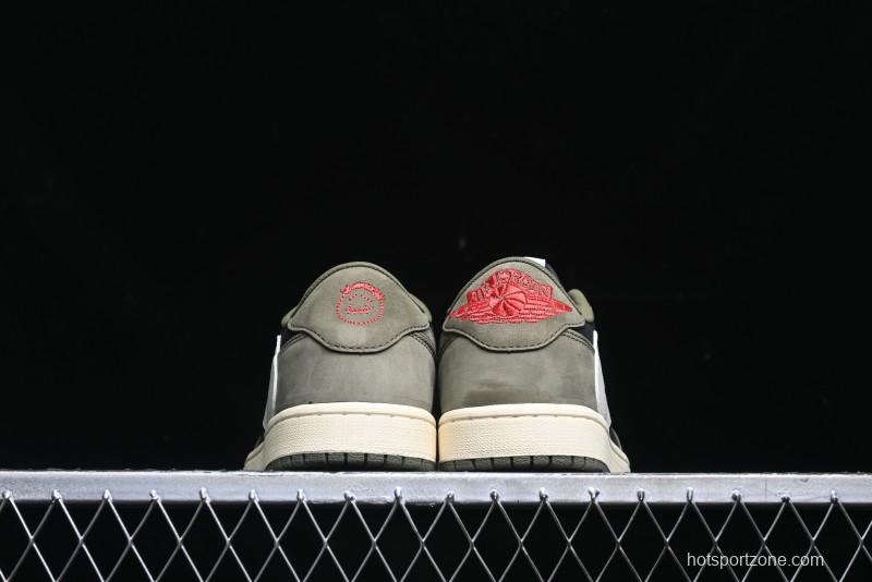 Nike Travis Scott x Air Jordan 1 Low OG AJ1 Collaboration Reverse Swoosh Sneakers - DM7866-002