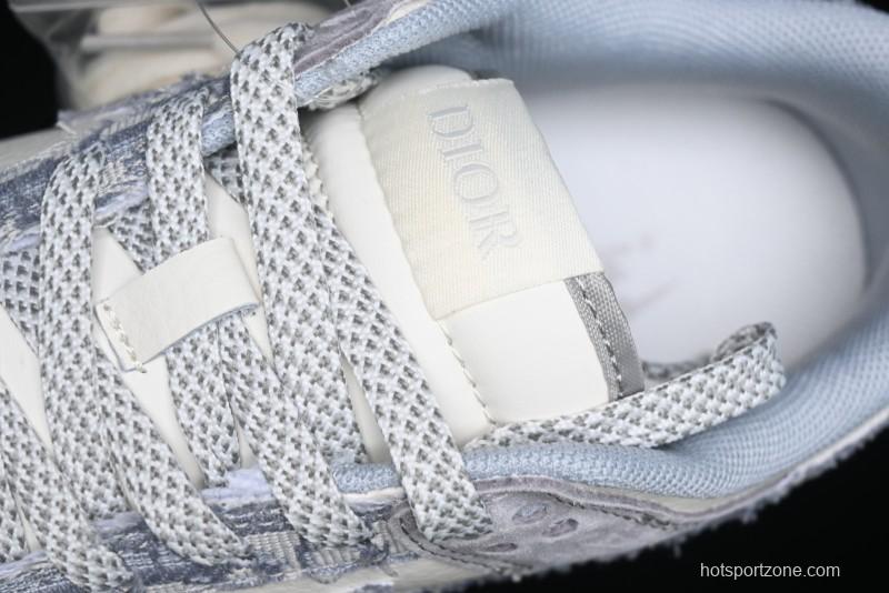 Nike SB Dunk Low Dior Stone Island Triple Collaboration Woven Grey Hook Anniversary High-End Custom Low-Top Casual Sneakers - DM6868-006