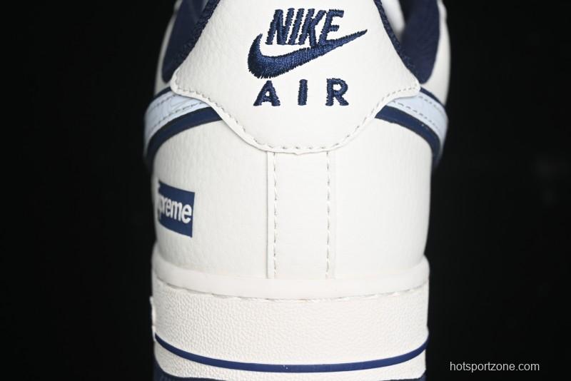 Nike Air Force 1 '07 Low Supreme Collaboration - Light Blue Shadow Swoosh Casual Sneakers - XZ6188-989