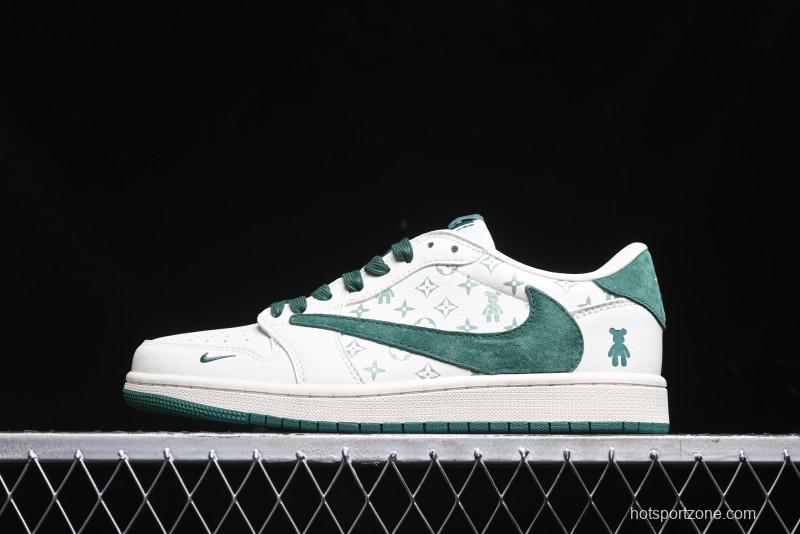 Nike Travis Scott x Fragment Design x Air Jordan 1 Low OG SP AJ1 Collaboration Sneakers - SJ2068-112