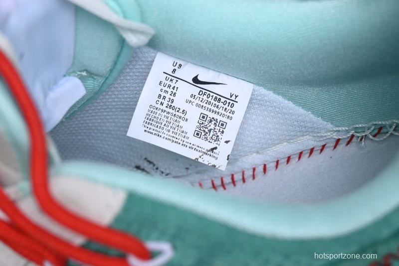 Nike Air Force 1 '07 Low Gucci Stone Island Collaboration - Grey Green Pigskin Lace-Up Casual Sneakers - DF0188-010