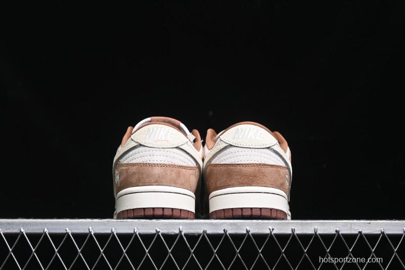 Nike SB Dunk Low Stussy Collaboration - Mummy Brown Anniversary Custom Low-Top Casual Sneakers - XX3168-601