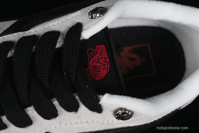 Vans Knu Skool Halloween White Black Low Top Retro Casual Vulcanized Slip On Shoes - VN0009QCSWE