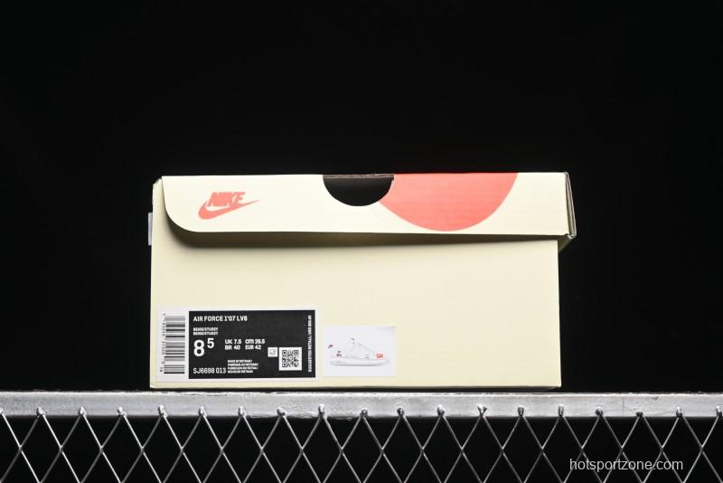 Nike Air Force 1 '07 Low Stussy Collaboration - Double Swoosh Red Tag Low-Top Casual Sneakers - SJ6698-013