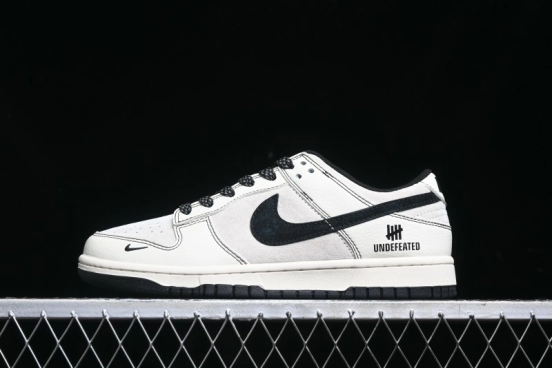 Nike SB Dunk Low UN Collaboration - Beige Black Line Black Sole Anniversary Custom Low-Top Casual Skate Shoes - BB7518-004