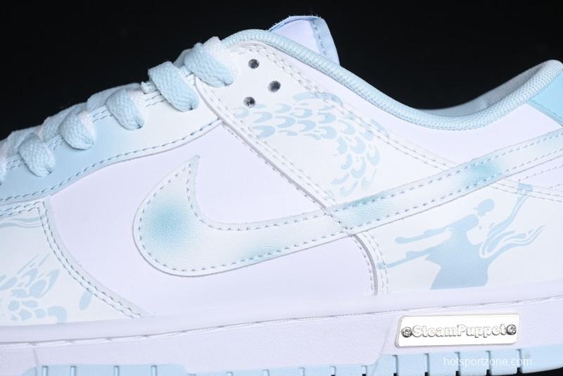 Nike Dunk Low Year of the Dragon Limited Edition Imperial Blue and White Porcelain Low-Top Casual Sneakers - DV0833-104