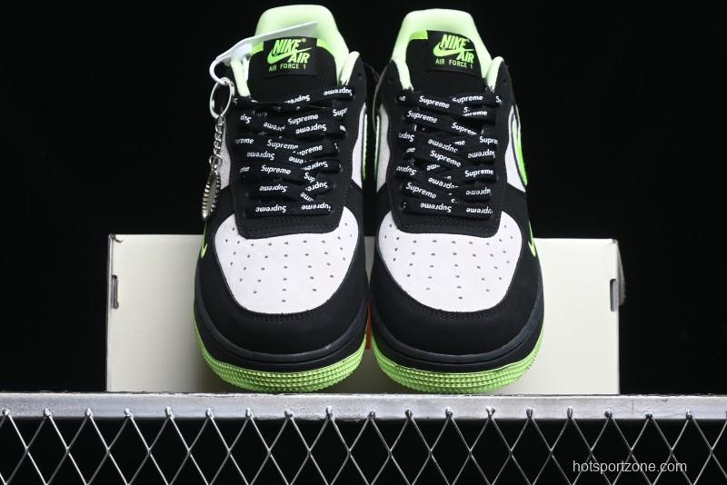 Nike Air Force 1 '07 Low Supreme Collaboration - Night Glow Low-Top Casual Sneakers - DF0188-009