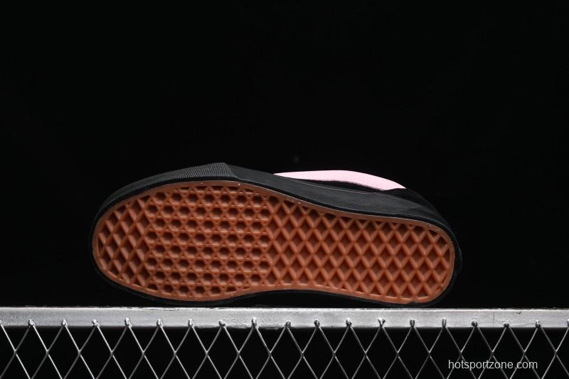 Vans Knu Skool Low Top Retro Sneakers in Black Pink with Big Logo - VN0009QC6BT1
