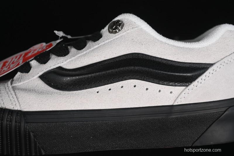 Vans Knu Skool Halloween White Black Low Top Retro Casual Vulcanized Slip On Shoes - VN0009QCSWE