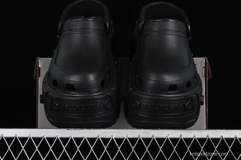 Balenciaga Hardcrocs Slide EVA Round-Toe Ultra Thick Sole Clog Sandals - W1S8N1010