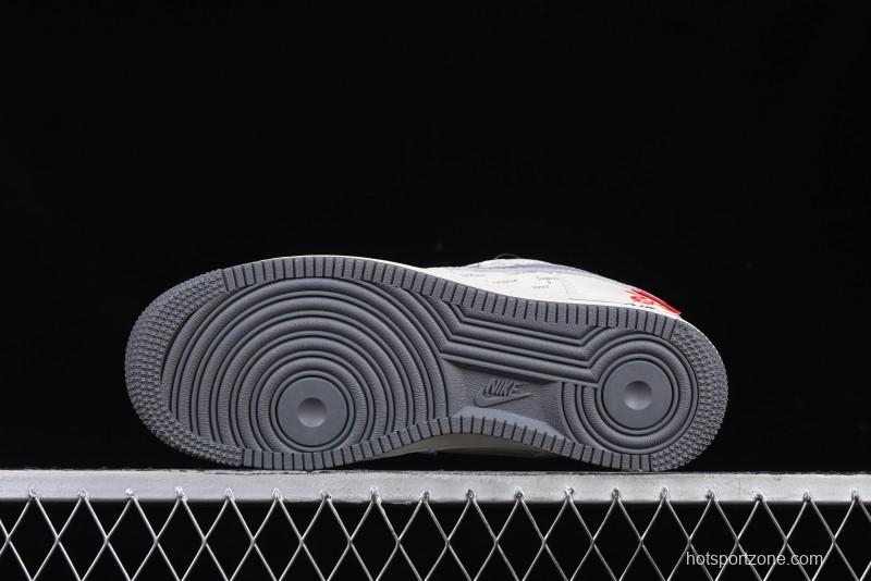 Nike Air Force 1 '07 Low Supreme Snake Year Limited Edition Silver Swoosh Low-Top Casual Sneakers - XS1958-503