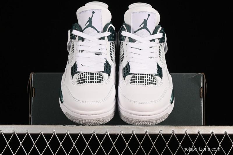 Nike Air Jordan 4 Retro Sneakers with Oxidized Green Accents and Visible Air Cushion - AQ8138-103
