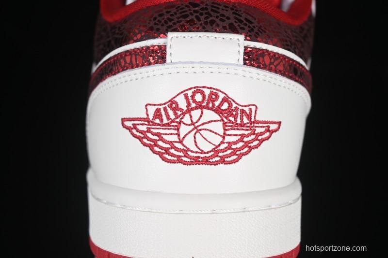 Nike Air Jordan 1 Low AJ1 White Red Casual Sneakers - HJ9338-106