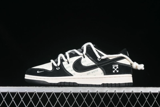 Nike SB Dunk Low Off White Collaboration Strap Anniversary Edition Custom Low-Top Casual Skate Shoes - YX5066-226