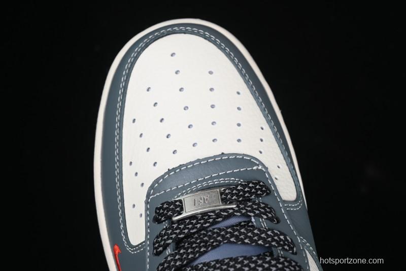 Nike Air Force 1 '07 Low Supreme Collaboration Sneakers in Blue Grey - XZ6188-385