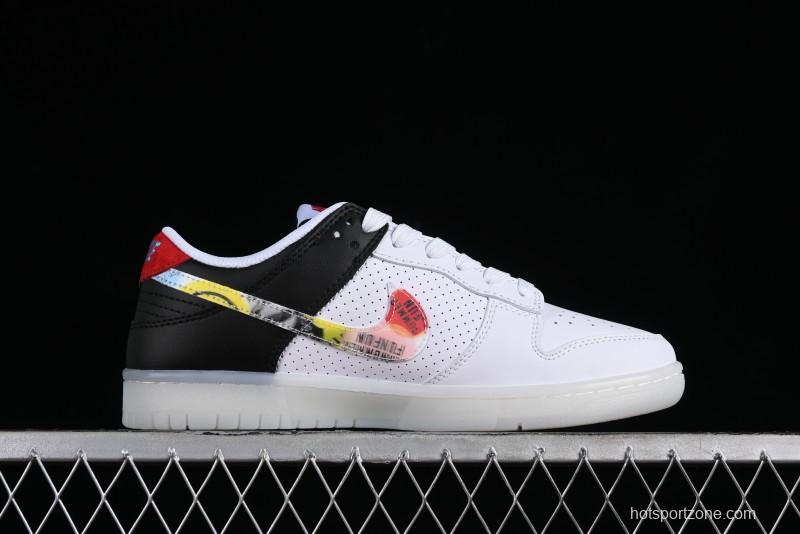 Nike SB Dunk Low Multi-Color Crystal Anniversary Customized Low-Top Casual Skate Shoes - JH8039-935