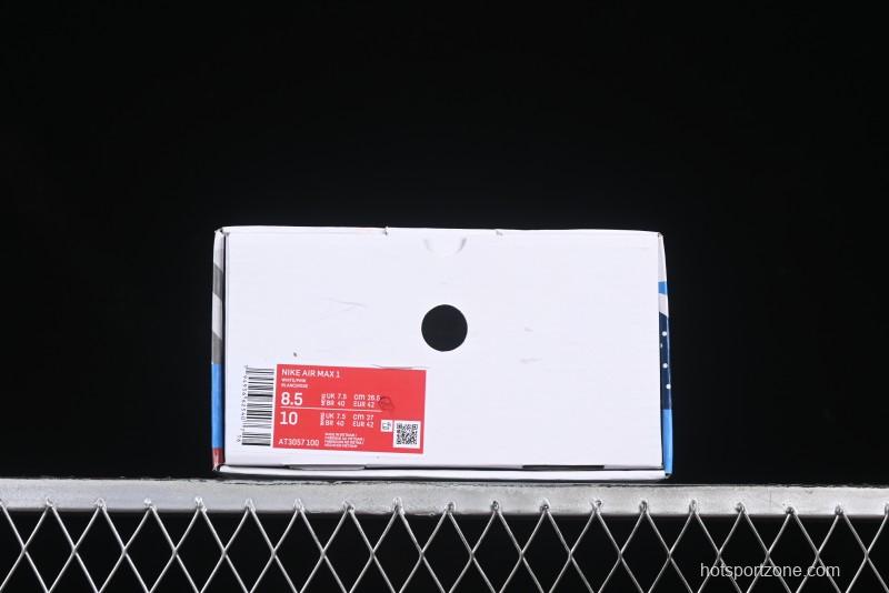 Nike Air Max 1 Retro Running Shoes with Half-Sole Air Cushion - AT3057-100