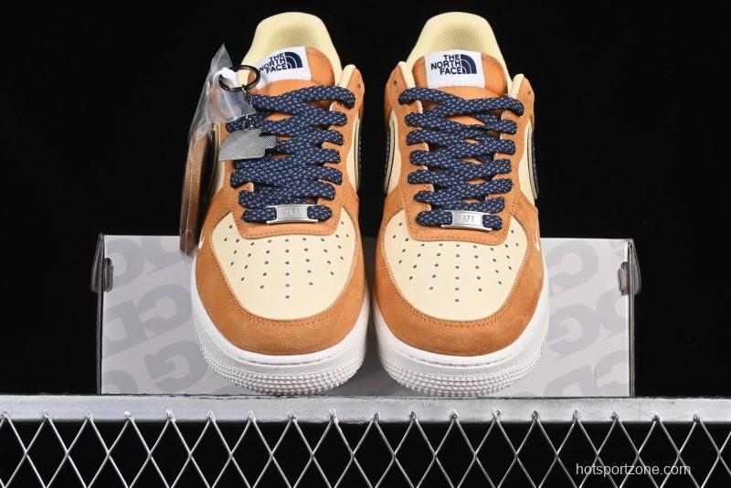 Nike Air Force 1 '07 Low The North Face Collaboration Sport Orange Low-Top Casual Sneakers - DM6688-053